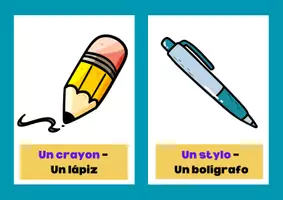 Vista previa - Juegos / Gamificación - Les objets de la classe: Flashcards de Vocabulario FLE - página 1