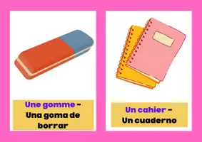 Vista previa - Juegos / Gamificación - Les objets de la classe: Flashcards de Vocabulario FLE - página 2
