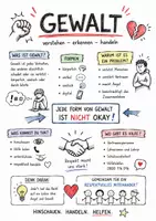 Vorschau - Arbeitsblätter - Lernposter + Arbeitsblatt "Gewalt" + Onlineübung & MP3 + Mindmap + Infografik - Deckblatt