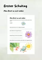 Vorschau - Arbeitsblätter - Schulstart: Mein Brief an mich selbst - Deckblatt