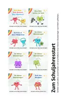 Vorschau - Bildkarten - Schilder für Grüße zum Schuljahresbeginn - Seite 1