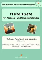 Vorschau - Bildkarten - 11 Krafttiere für Vorschul- und Grundschulkinder - Deckblatt