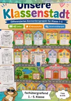 Vorschau - Mal- und Bastelvorlagen - Klassengemeinschaft Klasse 1 2 3 4 5 - Deckblatt