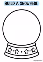 Προεπισκόπηση - Φύλλα εργασίας - Build a Snow Globe – Christmas Colouring Craft - Σελίδα 2