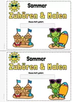 Vorschau - Arbeitsblätter - Hörübung Zuhören und Malen Sommer - Kindergarten, Klasse 1, Klasse 2, DaZ - Seite 2