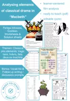 Vorschau - Arbeitsblätter - Analyzing classical drama elements in Shakespeare's tragedy "Macbeth" - Deckblatt