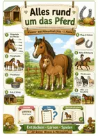 Vorschau - Arbeitsblätter - Alles rund um das Pferd Wissens- und Mitmachheft (Kita - 1. Klasse) - Deckblatt
