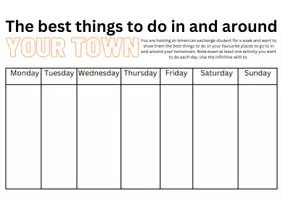 Vorschau - Arbeitsblätter - Infinitive + to: the best things to do in your town - Seite 1
