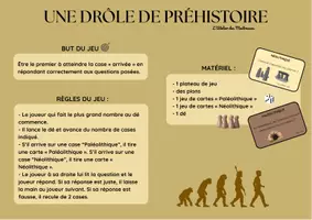 Aperçu - Apprentissages en autonomie - Jeu de plateau Préhistoire - Page 1