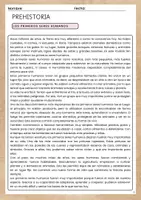 Vista previa - Hojas de trabajo - Comprensiones lectores_Prehistoria - página 1
