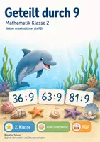 Vorschau - Arbeitsblätter - Geteilt durch 9 | Mathematik Klasse 2 | 7 Arbeitsblätter als PDF - Deckblatt