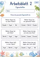 Vorschau - Arbeitsblätter - Geometrische Körper Klasse 2 | Mathematik Klasse 2 | 7 Arbeitsblätter als PDF - Seite 2