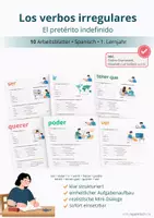 Vorschau - Arbeitsblätter - Materialpaket · Verbos irregulares (Pretérito indefinido) · Spanisch · Unregelmäßige Verben - Deckblatt