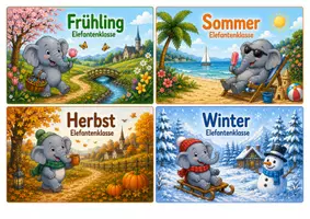 Vorschau - Präsentationen/Tafelbilder - Kalender - Elefantenklasse - Klassentier Elefant - Seite 2