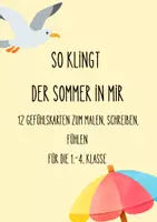 Vorschau - Aufgabenkarten - Gefühlskarten So klingt der Sommer (Reflektieren, Nachdenken, Zeichnen) - Deckblatt