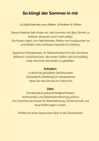 Vorschau - Aufgabenkarten - Gefühlskarten So klingt der Sommer (Reflektieren, Nachdenken, Zeichnen) - Seite 1