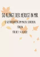 Vorschau - Aufgabenkarten - Gefühlskarten So klingt der Herbst (Reflektieren, Nachdenken, Zeichnen) - Deckblatt