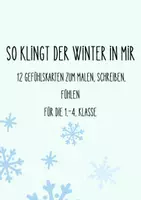 Vorschau - Aufgabenkarten - Gefühlskarten So klingt der Winter (Reflektieren, Nachdenken, Zeichnen) - Deckblatt