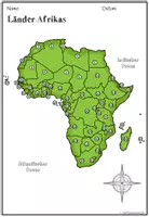 Vorschau - Arbeitsblätter - Materialpaket - Länderkarten (Europa, Afrika, Nord- und Südamerika, Asien) - Seite 2