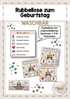 Vorschau - Spiele - Rubbellose + HA-Gutscheine zum Geburtstag (Waschbär) - Deckblatt