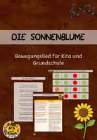 Vorschau - Stundenentwürfe - Die Sonnenblume - Bewegungslied für Kita und Grundschule - 1. und 2. Klasse ~ Grundschule Musik - Deckblatt