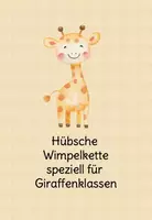 Vorschau - Poster - Giraffenklasse: Willkommen Wimpelkette Klassendeko - Deckblatt