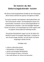 Vorschau - Präsentationen/Tafelbilder - Geburtstag Freebie - Seite 1