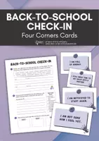Vorschau - Arbeitsblätter - Back to School Check-In - Four Corners: Cards & Reflection Worksheet - Deckblatt