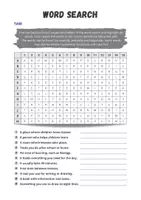 Vorschau - Arbeitsblätter - Back to School Word Search + Vocabulary Quiz - Seite 1