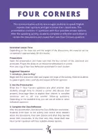 Vorschau - Arbeitsblätter - Four Corners Speaking Activity - Back to School Discussion & Reflection Worksheet (ab Klasse 7) - Seite 1