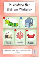 Vorschau - Bildkarten - Buchstabeneinführung R/r – Bildkarten und Wortkarten mit Artikelpunkten - Deckblatt