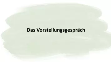 Vorschau - Stundenentwürfe - WBS - "Das Vorstellungsgespräch" (Kl. 8-10) - Seite 1