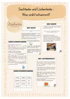 Vorschau - Arbeitsblätter - Was schwimmt, was sinkt? Sach- und Lückentexte für Grundschule - Deckblatt