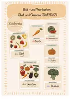 Vorschau - Bildkarten - Wort - und Bildkarten zu Obst und Gemüse/ DAF-DAZ - Deckblatt