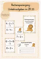 Vorschau - Arbeitsblätter - Rechenspaziergang Zwergen/Riesenaufgabe im ZR20 - Deckblatt