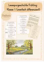 Vorschau - Arbeitsblätter - Lesespurgeschichte Frühling: Klasse 1 (zweifach differenziert) - Deckblatt