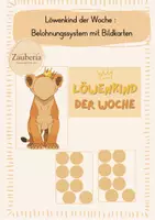 Vorschau - Poster - Löwenkind der Woche : Belohnungssystem mit Bildkärtchen - Deckblatt