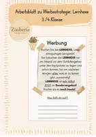 Vorschau - Arbeitsblätter - Werbung Arbeitsblatt Sachunterricht 3./4.Klasse - Deckblatt