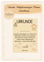 Vorschau - Anderer Materialtyp - Halbjahreszeugnis_Urkunde_1.Klasse - Deckblatt