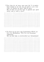 Vorschau - Arbeitsblätter - Textaufgaben Klasse 4 / 5 schriftliche Divsion (3) mit Lösungsblatt - Seite 1