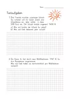 Vorschau - Arbeitsblätter - Textaufgaben schriftliche Divsion (einstelliger Divisor, ganze Zahlen) (2) mit Lösungsblatt - Deckblatt