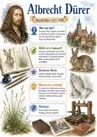 Vorschau - Arbeitsblätter - Lernposter + Arbeitsblatt "Albrecht Dürer" + Onlineübung & MP3 + Mindmap + Infografik - Deckblatt