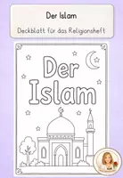 Vorschau - Mal- und Bastelvorlagen - Der Islam – Deckblatt für das Religionsheft | Religion Klasse 3–4 - Deckblatt