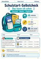 Vorschau - Arbeitsblätter - Schulstart Selbstcheck Arbeitsheft Klasse 5 bis 6 - Deckblatt