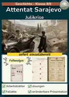 Vorschau - Stundenentwürfe - Attentat Sarajevo Julikrise Fallanalyse - Deckblatt