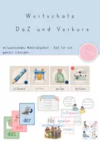 Vorschau - Arbeitsblätter - DaZ Wortschatz Materialpaket - mitwachsend - Deckblatt