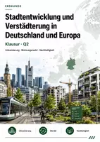 Vorschau - Arbeitsblätter - Erdkunde-Klausur Oberstufe: Stadtentwicklung und Verstädterung in Deutschland und Europa – mit Erwartungshorizont - Deckblatt