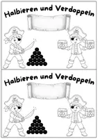 Vorschau - Arbeitsblätter - Verdoppeln und Halbieren bis 20 - Miniheft Klasse 1 - Seite 2