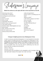 Vorschau - Arbeitsblätter - Shakespeare's Language_Romeo & Juliet task sheet 1 + 2 - Deckblatt