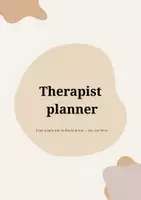 Προεπισκόπηση - Φύλλα εργασίας - Therapist Planner / Planner Θεραπευτή - Εξώφυλλο